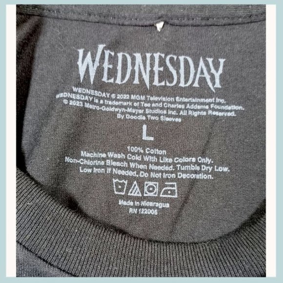 Wednesday Graphic Tee Size Large, Graphic Tee, Wednesday Dance Logo Tee - Picture 5 of 5